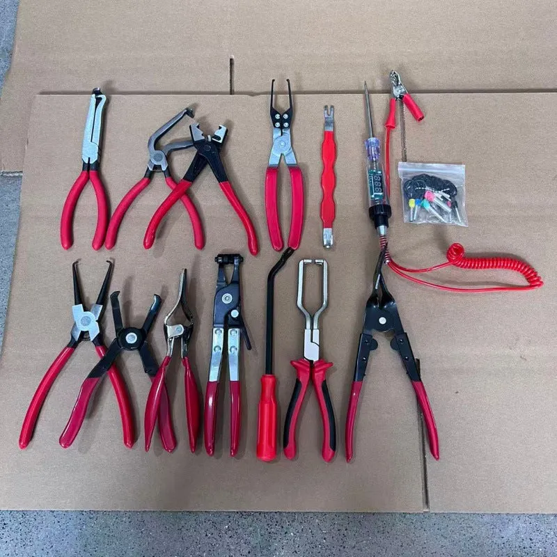 Red and black elbow 60 degree power-off pliers bolt pliers multi-purpose pliers car oil pipe separation harness pliers cross-border pliers
