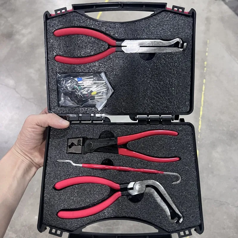 Red and black elbow 60 degree power-off pliers bolt pliers multi-purpose pliers car oil pipe separation harness pliers cross-border pliers