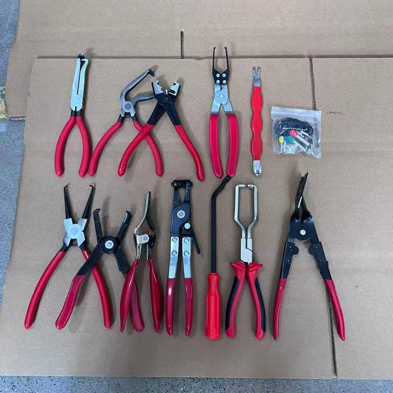 Red and black elbow 60 degree power-off pliers bolt pliers multi-purpose pliers car oil pipe separation harness pliers cross-border pliers