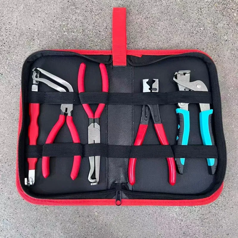 Red and black elbow 60 degree power-off pliers bolt pliers multi-purpose pliers car oil pipe separation harness pliers cross-border pliers