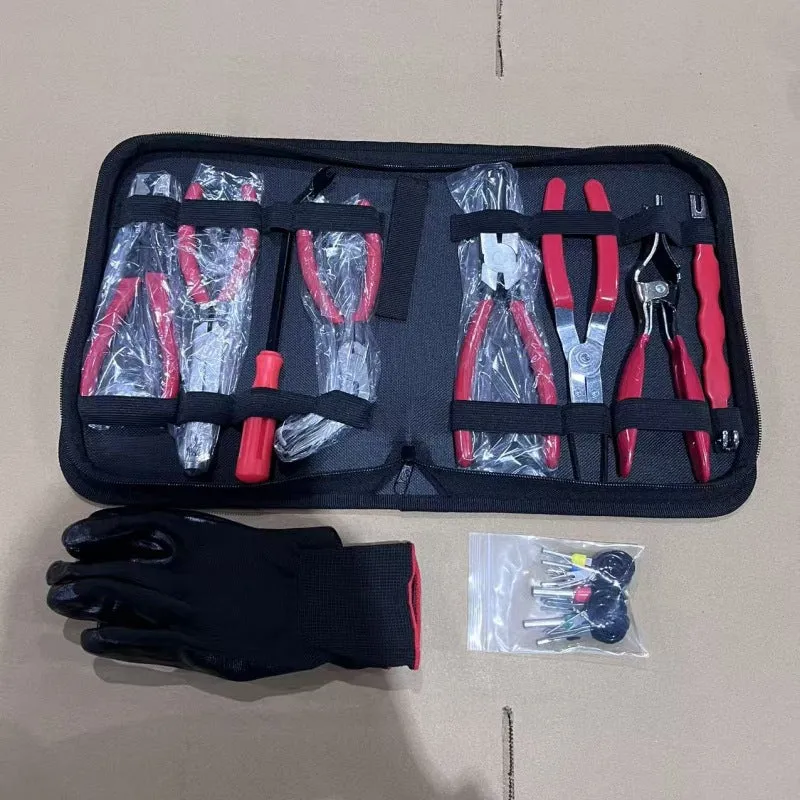 Red and black elbow 60 degree power-off pliers bolt pliers multi-purpose pliers car oil pipe separation harness pliers cross-border pliers