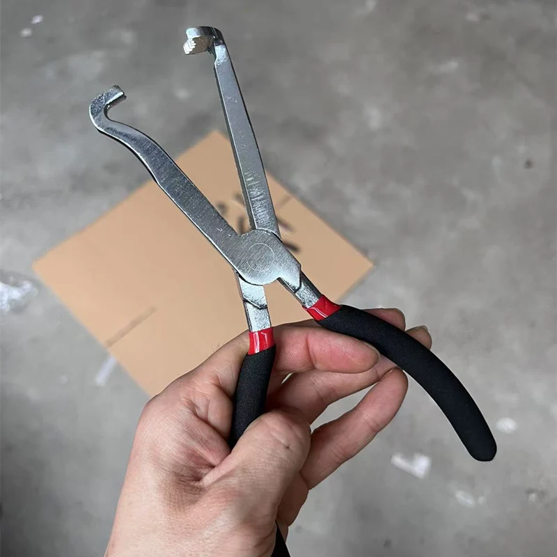 Red and black elbow 60 degree power-off pliers bolt pliers multi-purpose pliers car oil pipe separation harness pliers cross-border pliers