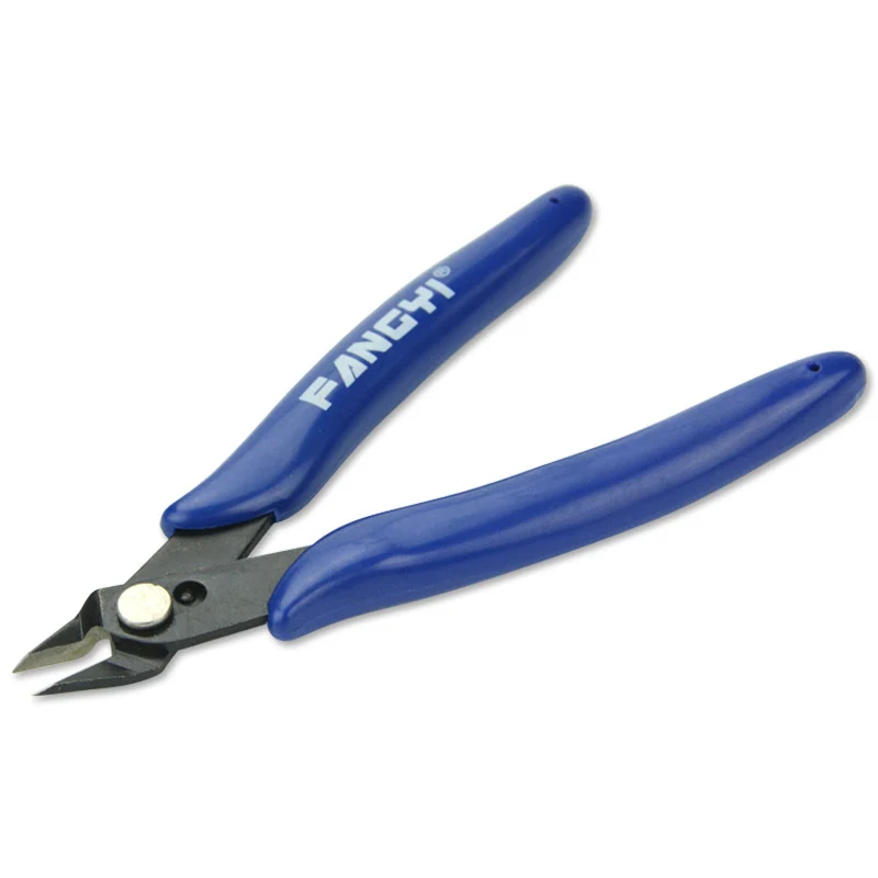 170 Oblique Nose Pliers Pointed-nose Pliers Water-mouth Pliers Gundam Split Cool Model Small Blue Oblique-mouth Pliers Cable Tie-cutting Pliers Fruit Cutters