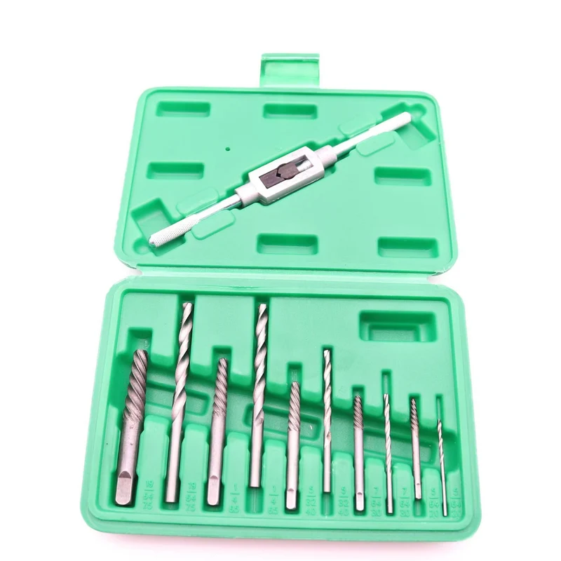 11-piece set of broken head screw extraction device to take out broken wire and broken tooth Rose artifact lower wire removal bolt screw thread withdrawal tool