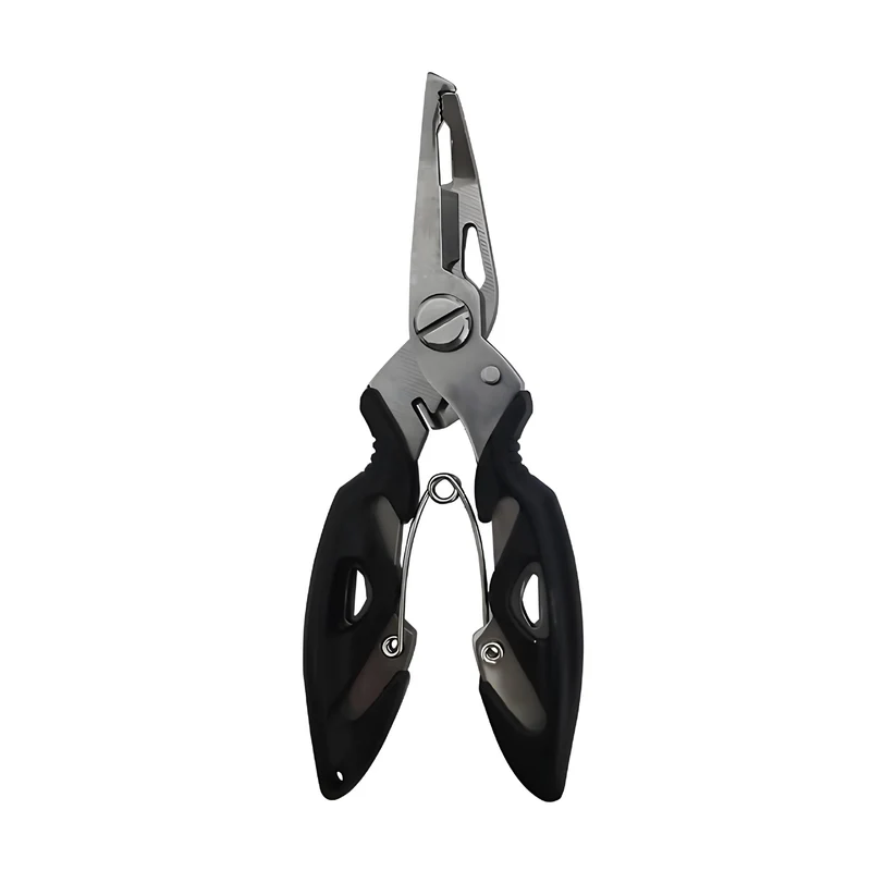 Cross-border Luya scissors pliers multi-functional curved mouth stainless steel fishing tongs fishing line scissors portable fishing fish control hook pliers