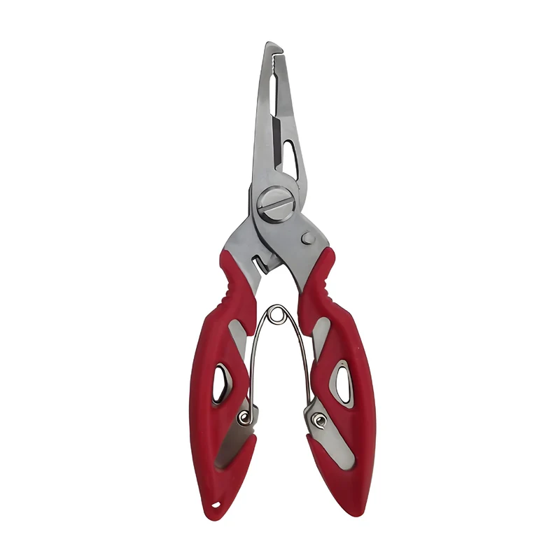 Cross-border Luya scissors pliers multi-functional curved mouth stainless steel fishing tongs fishing line scissors portable fishing fish control hook pliers