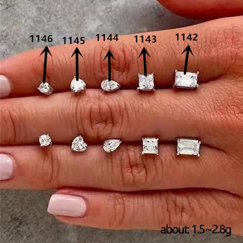 E1143 Diamond Earrings Round Brilliant Cut G Color Women's Classic Everyday Wear Jewelry
