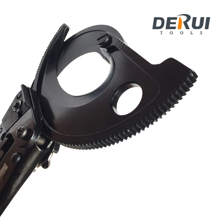 Delui Tools Hs-520A Ratchet Cable Cutter Manual Mechanical Cable Scissors Insulated Gear Bolt Cutter