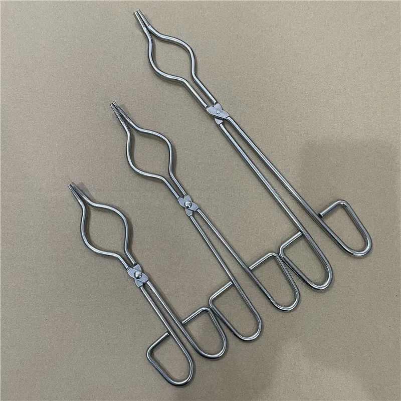 Thickened Stainless Steel Crucible Clamp Laboratory Crucible Jacket Rumi High Temperature Ceramic Clamp Chemical Beaker Clamp Fire Clamp