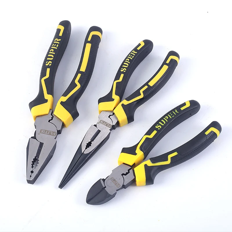 Forte rubber eccentric labor-saving pliers wire pliers vice diagonal pliers pointed nose pliers multi-function pliers