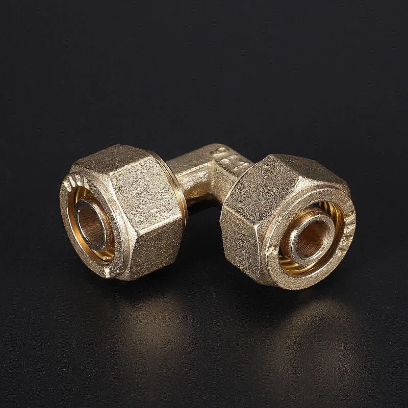 1216 Aluminum plastic pipe copper joint 4 points directly bent through tee four points copper pipe fittings solar water heater accessories