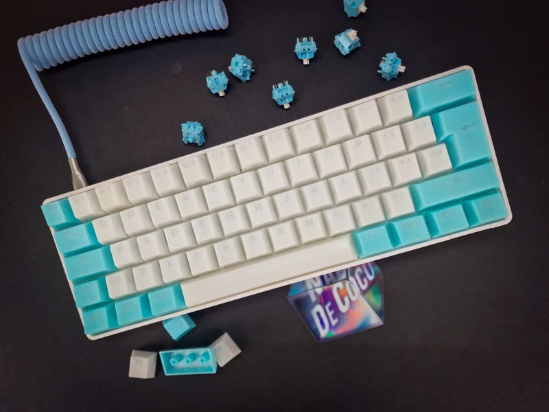 Durchscheinendes Nata De Coco Tastenkappen-Set