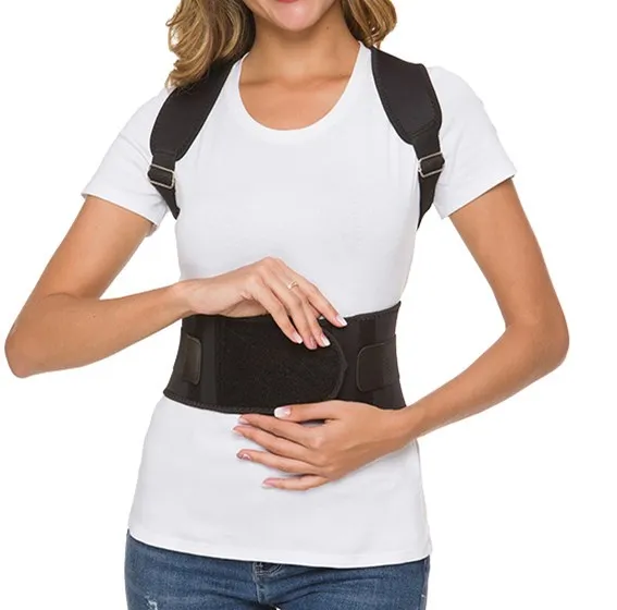 Bases Comfortable Adjustable Upper Back Brace Breathable Posture Corrector with Protective Function