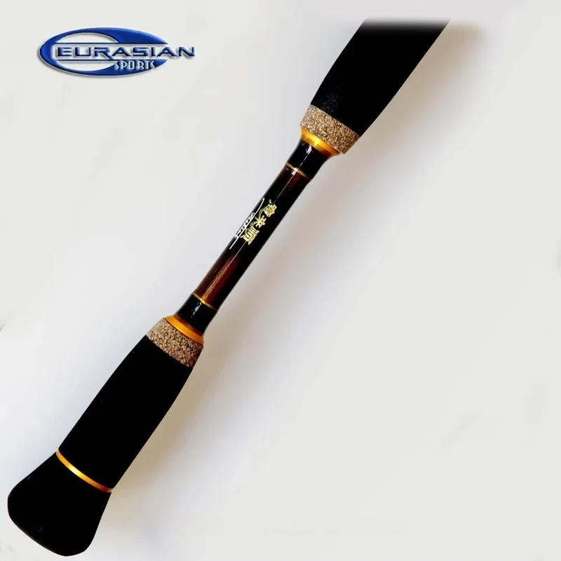 2.10m 10-30g MH Fast Action Carbon Spinning or Casting Fishing Rod Ceramics Gold Ring Guide Handle with Hard EVA+ruber Cork