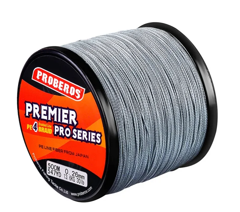 Proberos Colorful 4 Stands Braid Fishing Line 500m 100lb Pe Strong Fishing Line