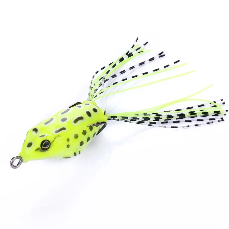 5pcs/set Plastic Frog Fishing Lures 55mm 8g Bass Soft Frog Bait Octopus Skirts Japan Bait Hook