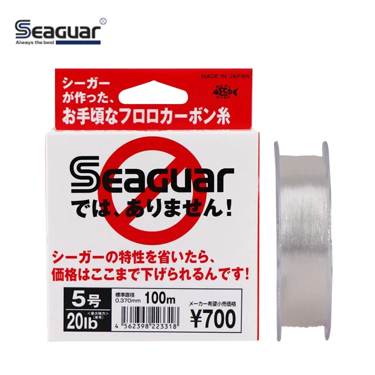 SEAGUAR White Label 100m Fluorocarbon Fishing Leader Line Surface Coating Treatment for Optimal Performance Streams Lakes Rivers