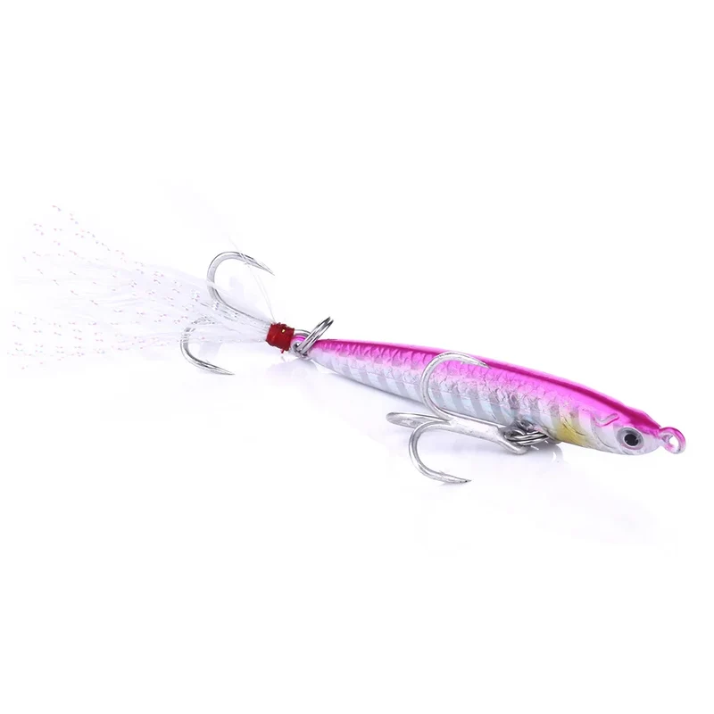 Wholesale Newup 8.2CM 42G Artificial Bait Hard Lead Slow Metal Jig Fishing Lure with 3D Eyes for Wholesale