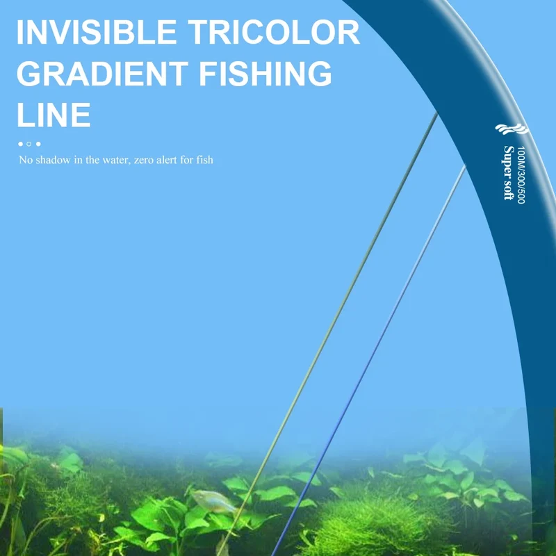 FTK 300m Fluorocarbon Coating Fluorocarbon Fishing Line 0.2mm-0.5mm Carbon Surface Nylon Floating for River Lake Fishing