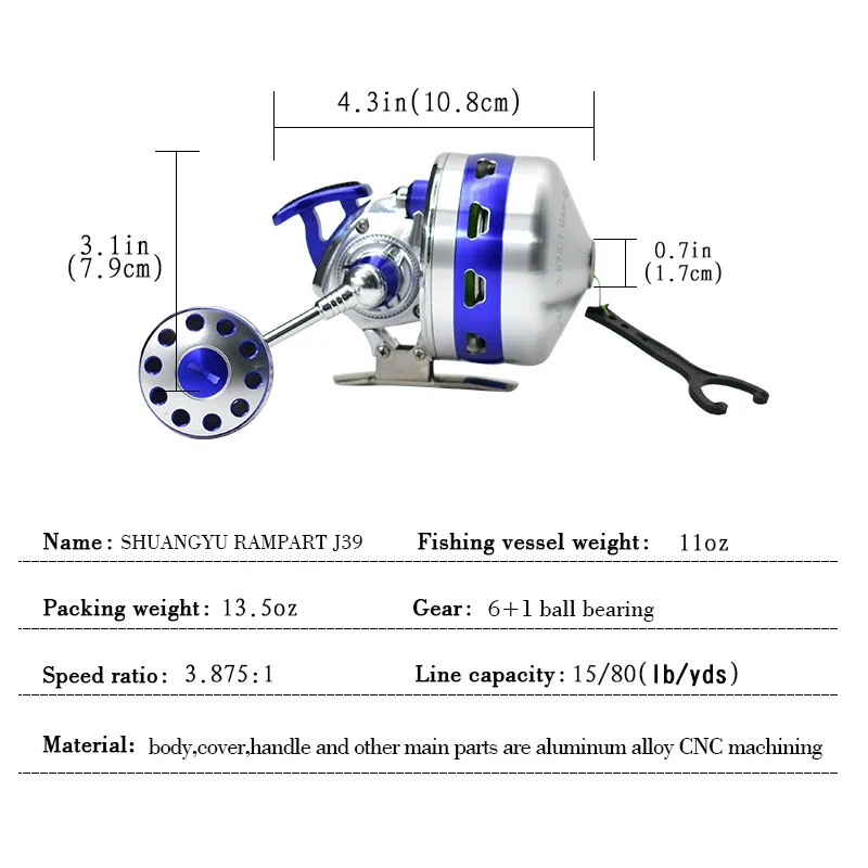 J39 Fishing Spinning Reel 6+1 Bearing Configuration Speed 3.875:1 Saltwater Freshwater Carp Fish Line Reel Fishing Reel