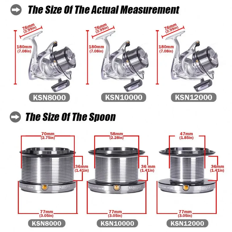 Size 8000-12000 Distant Fishing Wheel Sea Surf Spinning Reels Drag 25kg 12+1BB Saltwater Boat Surf Fishing Reels