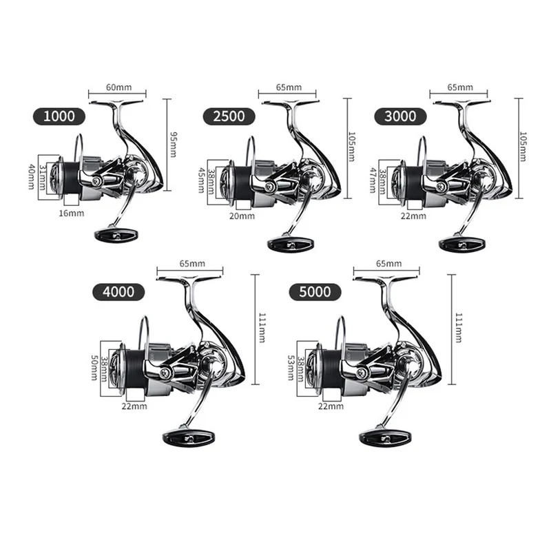 High Performance EA Spinning Reel All Metal Line Cup Fishing Wheel Sea Freshwater Fishing Gap-Free Casting Lake River Stream