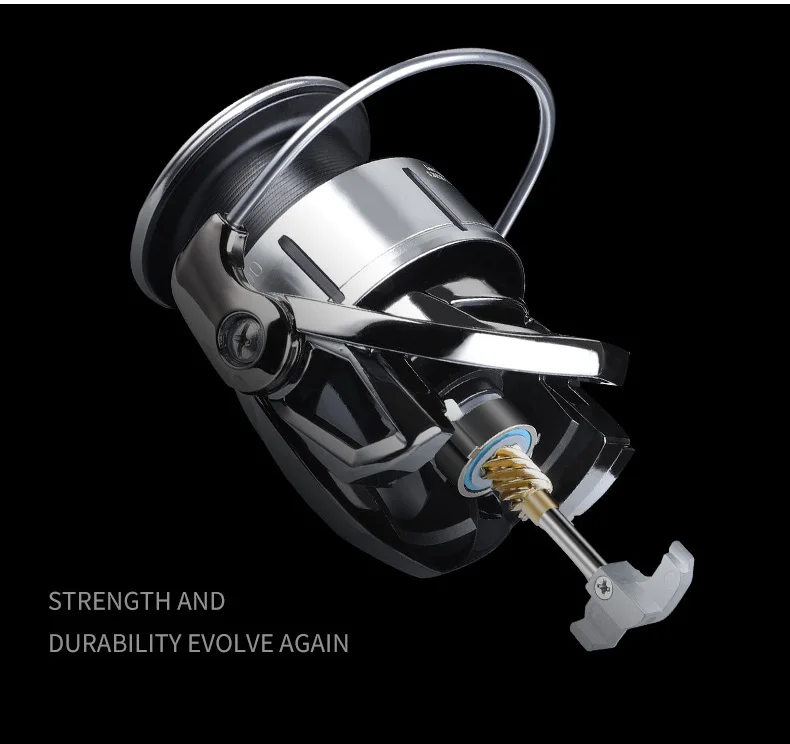 High Performance EA Spinning Reel All Metal Line Cup Fishing Wheel Sea Freshwater Fishing Gap-Free Casting Lake River Stream