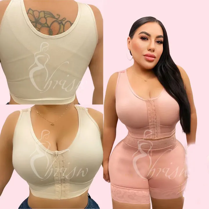 Bra Women Post-surgery Shaper Front Closure Bra Compression Posture Corrector Crop Top With Breast Support Band Push up Bralette