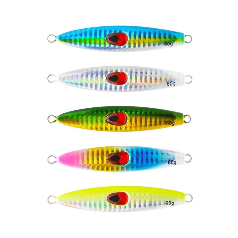 JIGGINGSOUL-RTS191-Wholesale 60g 80g Casting Jigging Fishing Lures Sense Slow Pitch Metal Saltwater Jig Bait Lead Fish Pesca