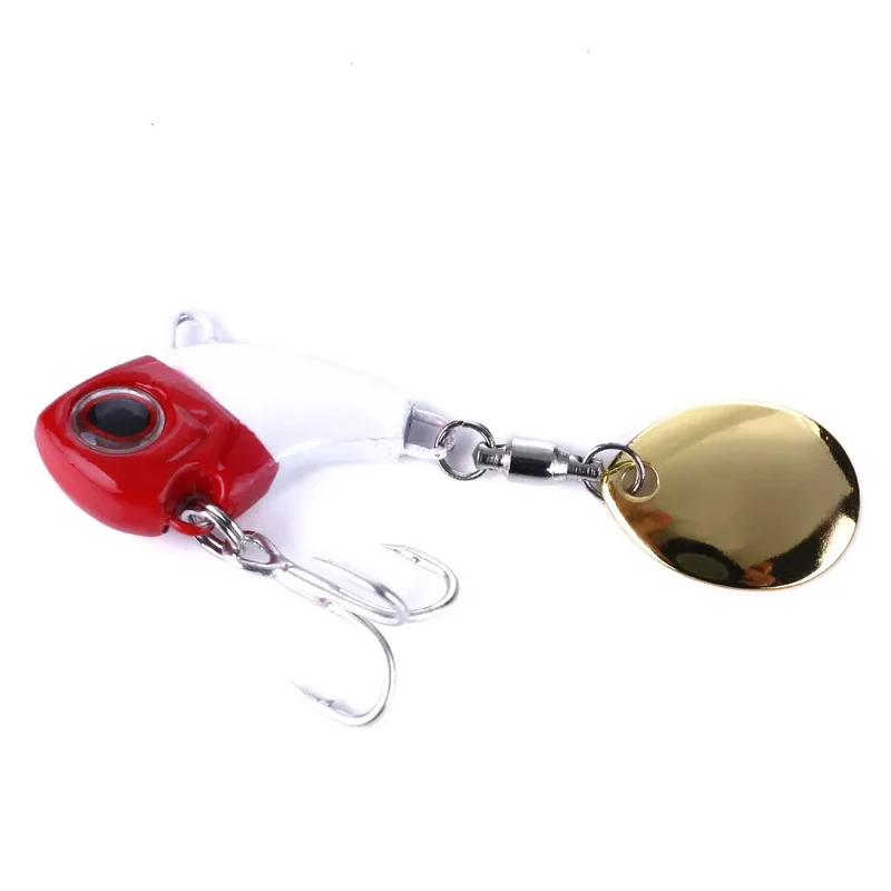 Vib Fishing Lures Hard Mental Lure with Fishing Hook Fishing VIB Lure 2.5CM-9G-10#