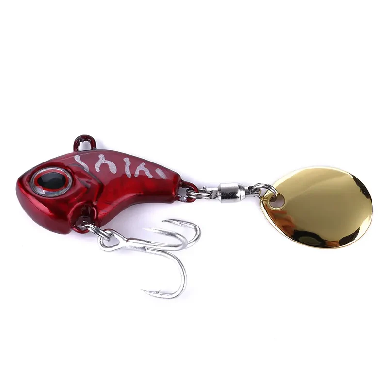 Vib Fishing Lures Hard Mental Lure with Fishing Hook Fishing VIB Lure 2.5CM-9G-10#