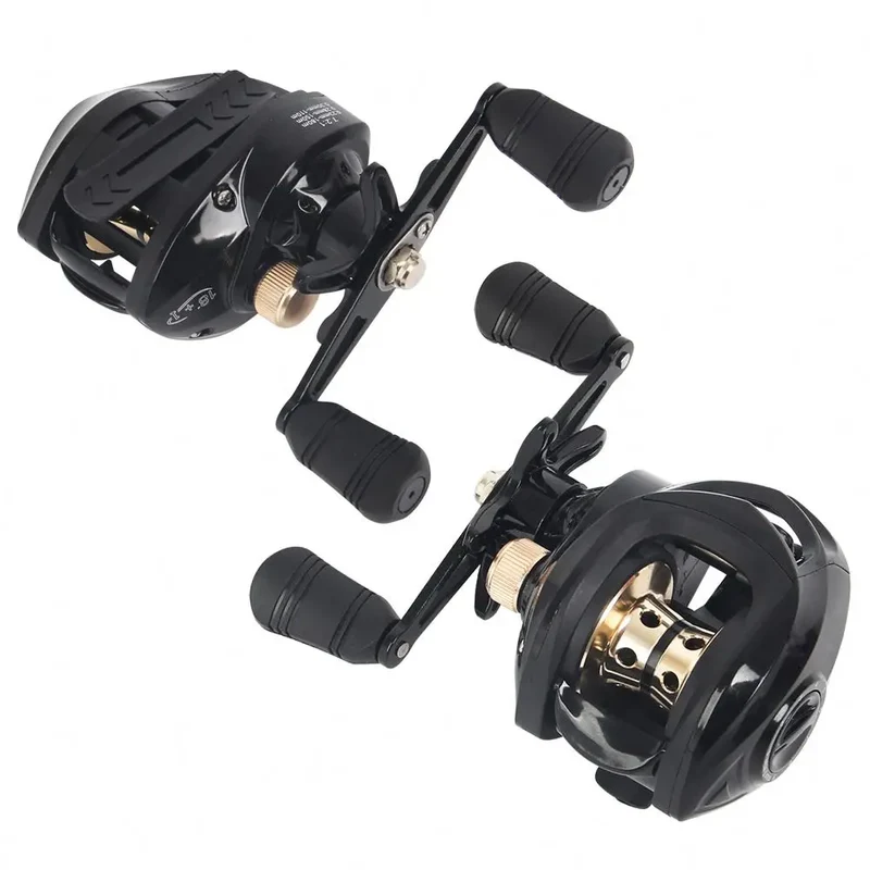 Black Gold 18+1 Bearings Waterproof Sea Fishing Bait Casting Reel High Speed With Magnetic Fishing Reel