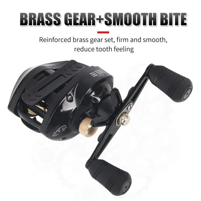 Black Gold 18+1 Bearings Waterproof Sea Fishing Bait Casting Reel High Speed With Magnetic Fishing Reel
