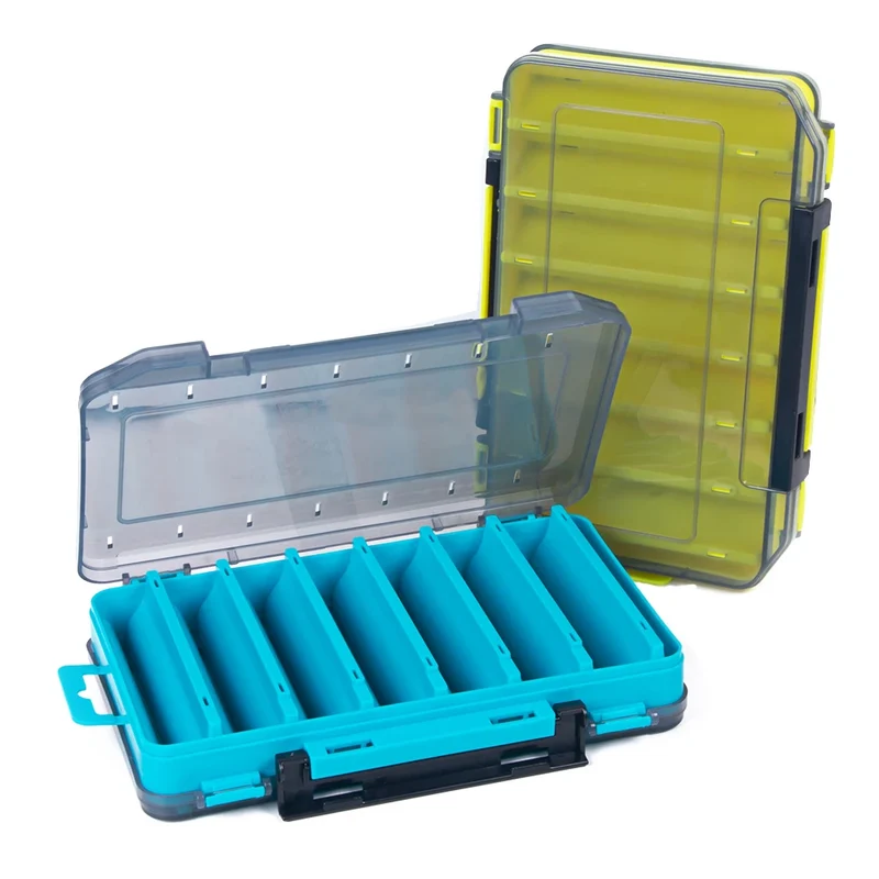 19.5*13.5*3.5cm Professional Lure Bait Double-sided Storage Fishing Gear Box Fishing Supplies Accessories Fishing Tool Box