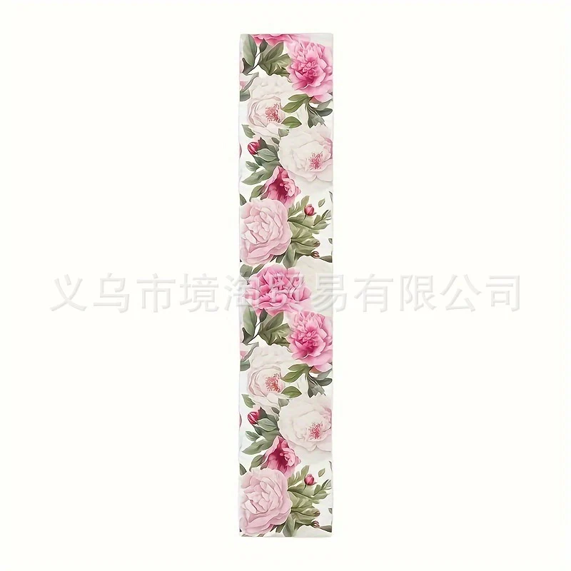 Linen Table Runner Pastoral Flower Lemon Summer Home Dining Table Outdoor Decoration Printed Tablecloth Table Runner