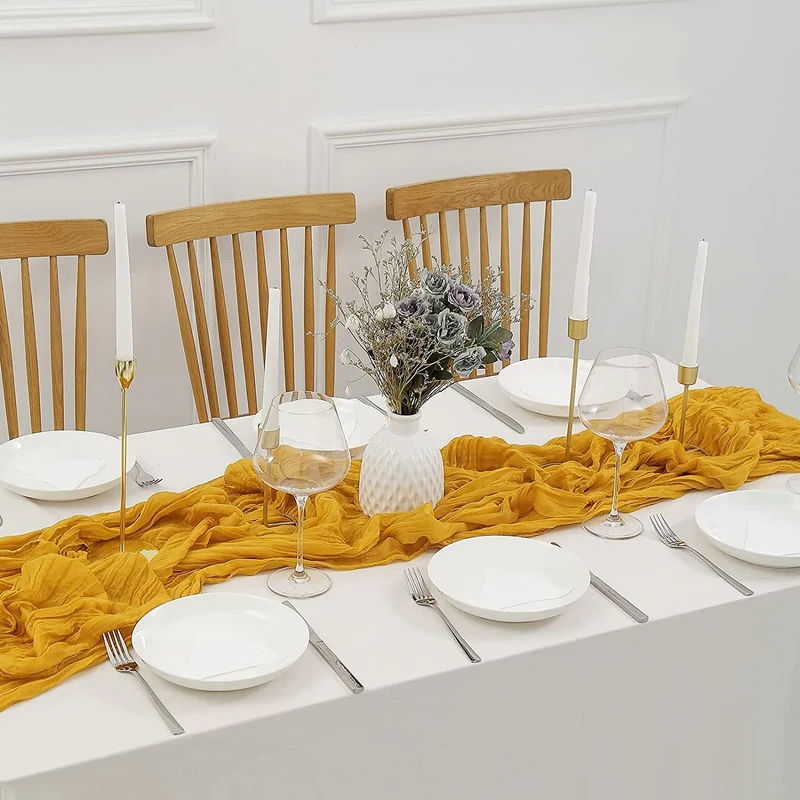 Bali Crepe Table Flag Foreign Trade Western Tablecloth Light Luxury High-End Wedding Party Decoration Pleated Table Flag Wholesale