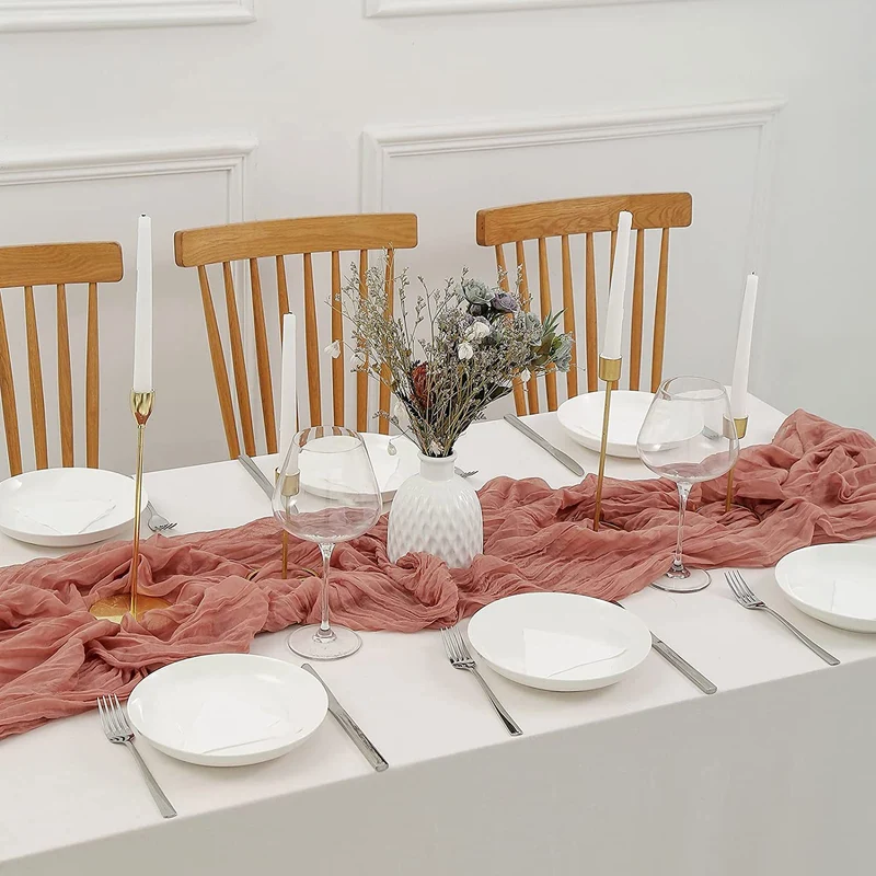 Bali Crepe Table Flag Foreign Trade Western Tablecloth Light Luxury High-End Wedding Party Decoration Pleated Table Flag Wholesale