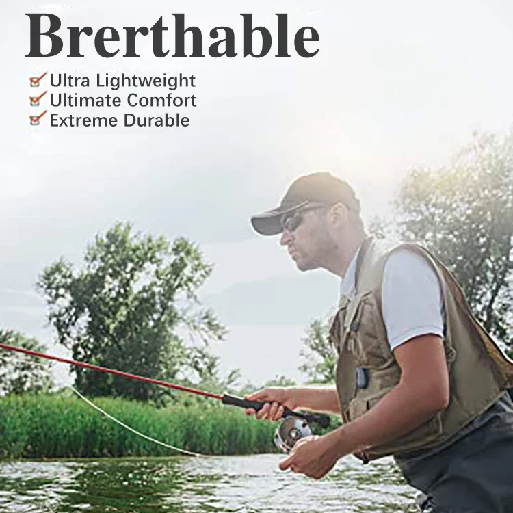 Factory Price in Stock 3 Layer Uninsulated Breathable Waders Sockfoot Best Breathable Waders Fly Fishing Hunting Chest Waders