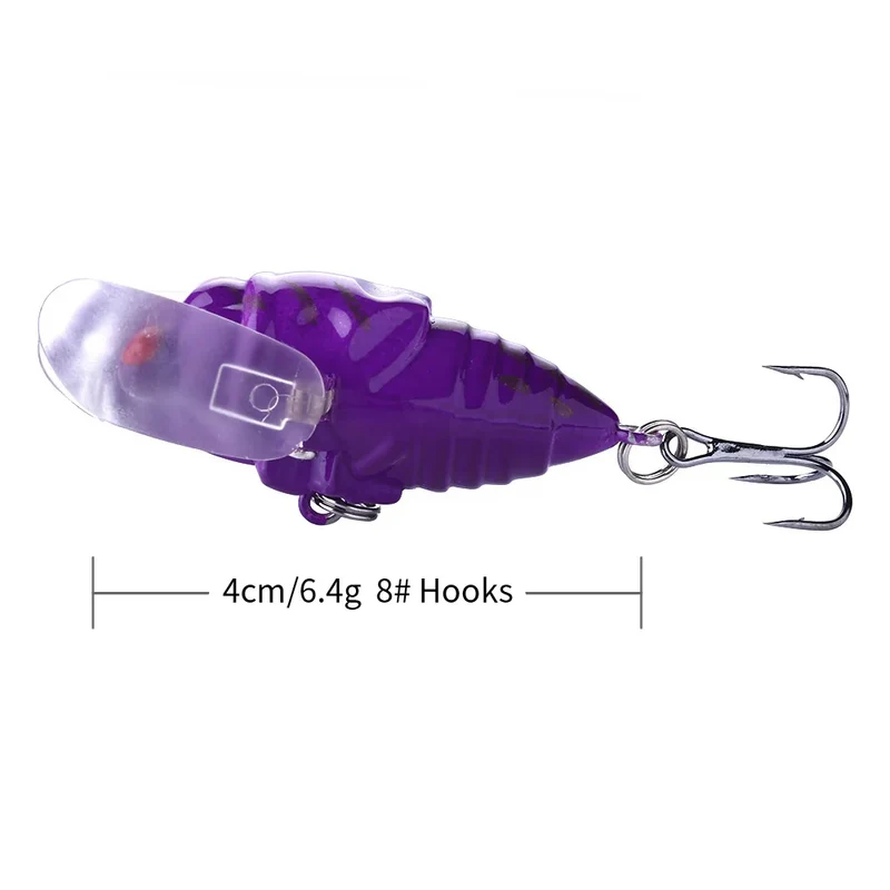 4cm/6.4g Swing Finishg Cricket Insect Bait Minnow Hard Lure Fishing Isca