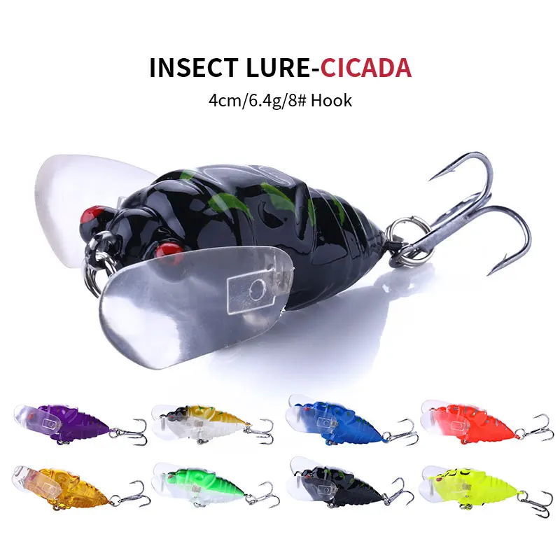 4cm/6.4g Swing Finishg Cricket Insect Bait Minnow Hard Lure Fishing Isca