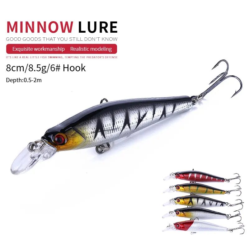 Newup Wholesale Lures Fishing Wholesale 8cm/8.5g Minnow Lure Hard Bait Beach Walker Pesca Bass