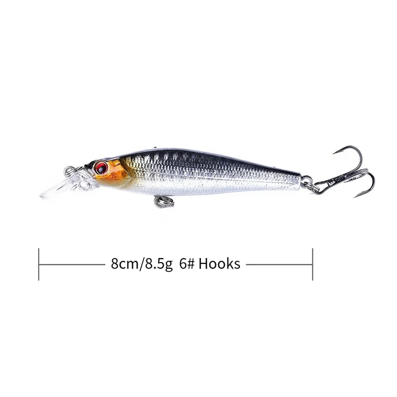 Newup Wholesale Lures Fishing Wholesale 8cm/8.5g Minnow Lure Hard Bait Beach Walker Pesca Bass