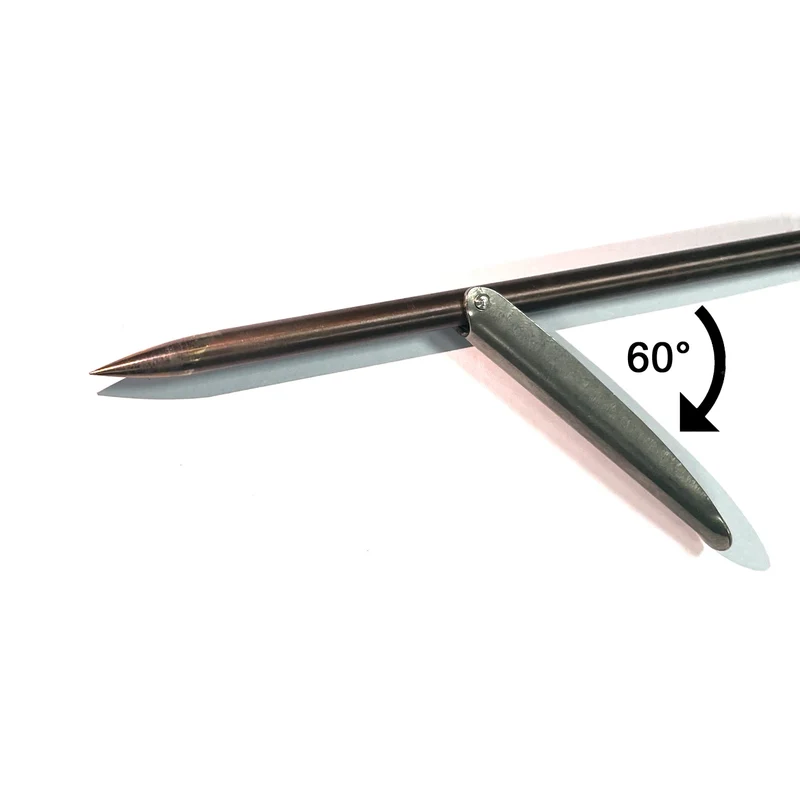 7mm OMER Customised Heat Treated 17-4PH Stainless Steel Diving Spear Fishing Shaft Accessoires Tip With Down Barb for Spearfish