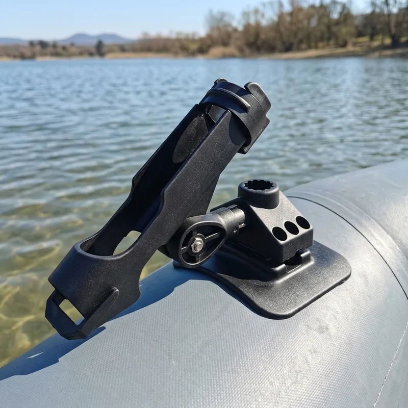 Inflatable Boat Dinghy Raft Fishing Rod Rack Holder Device Pole Pvc Sup Board Kayak Fixer Fix Mount 360 Degree