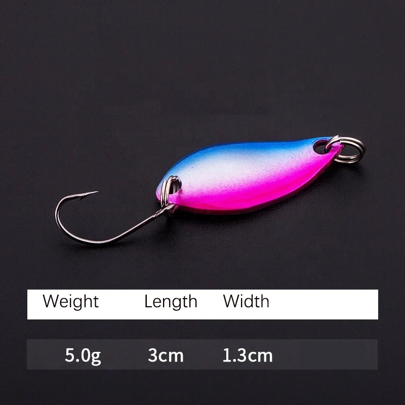 Wholesale Fishing Spoon Lures Trout 2.5/3.5/5 g Metal Spoon Lure 2022 Fishing Tackle Lure Trout Bass Fishing Artificial Bait