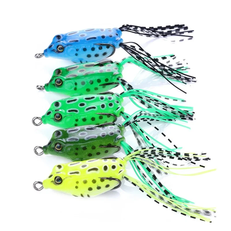 Hengjia Topwater Wobblers Fly Fishing Artificial Insect Soft Lures Frog Fishing Lures