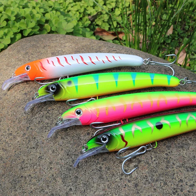Factory Direct Sale 180mm 33g 3D Eyes Topwater Fishing Lures Classic Style Minnow Fishing Bait