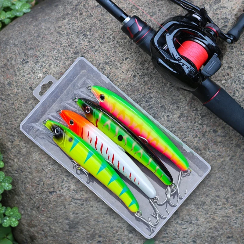 Factory Direct Sale 180mm 33g 3D Eyes Topwater Fishing Lures Classic Style Minnow Fishing Bait