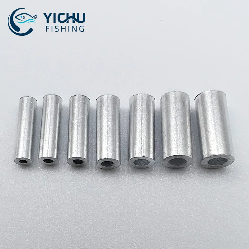 1000pcs Round Wire Rope Sleeve Aluminum Crimping Sleeve Fishing Line Connector Wire Rope Crimping Loop Sleeve