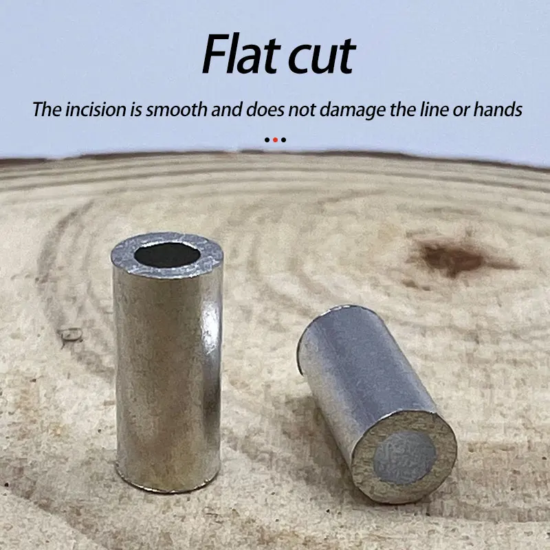1000pcs Round Wire Rope Sleeve Aluminum Crimping Sleeve Fishing Line Connector Wire Rope Crimping Loop Sleeve